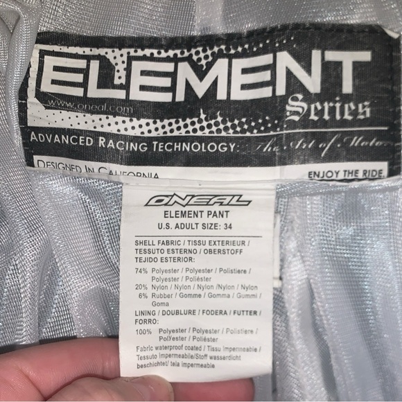 O’Neal Element Series Motocross Racing Pants Advanced Racing Technology - Picture 8 of 8